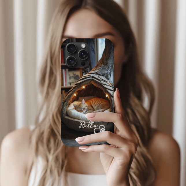 Niedliches benutzerdefiniertes Cat-Foto und Name m iPhone 16 Pro Hülle (Von Creator hochgeladen)