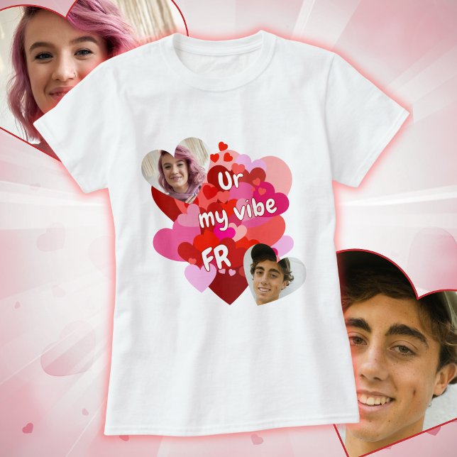Niedliches benutzerdefiniertes Foto Valentine T-Shirt (Von Creator hochgeladen)