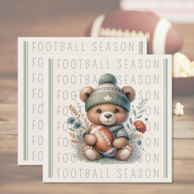Niedliches benutzerdefiniertes Fußballbuch Napkins Serviette (Cute Custom Football Paper Napkins)