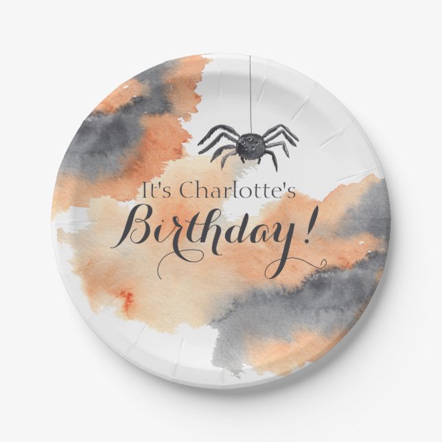 Niedliches benutzerdefiniertes Halloween Pappteller (Vorderseite)