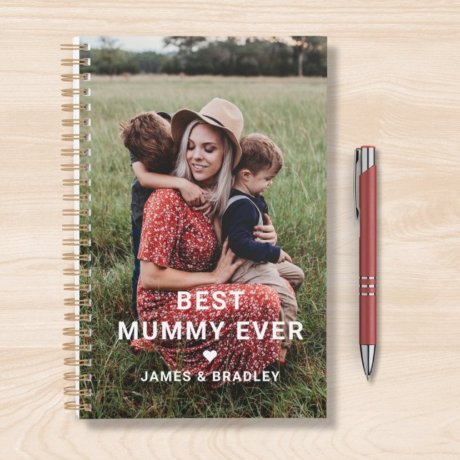 Niedliches Best Mummy Ever Heart Mother Day Foto Planer (Von Creator hochgeladen)