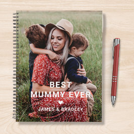 Niedliches Best Mummy Ever Heart Mother Day Foto Planer