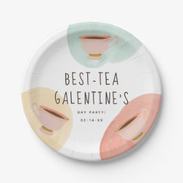 Niedliches Best Teas Galentine's Day Party Pappteller