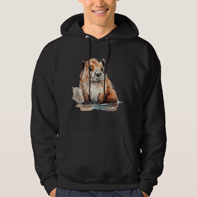 Niedliches Biber Hoodie (Vorderseite)