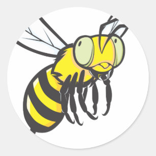 Niedliches Bienenfliegeninsekt Runder Aufkleber
