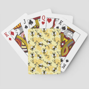 Niedliches Bienenmuster Spielkarten