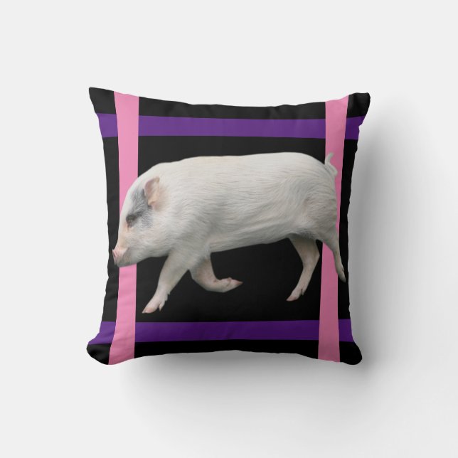 Niedliches Bild eines Schweins Kissen (Vorderseite)