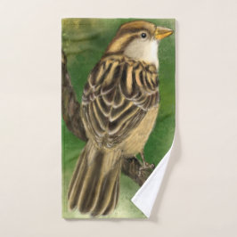 Niedliches Bird Bath Handtuch Set