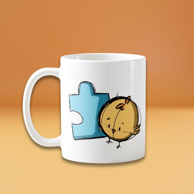 Niedliches Bird Puzzle Kaffeetasse (Von Creator hochgeladen)