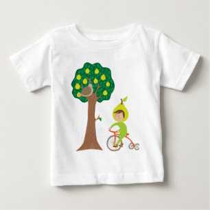 Niedliches Birnenrad durch eine Birne Baby T-shirt