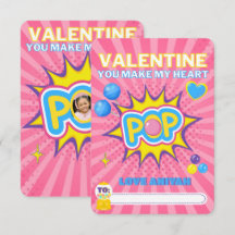 Niedliches Blasen-Gum-Klassenzimmer Valentine-Foto
