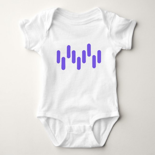Niedliches Blau Baby Strampler (Vorderseite)