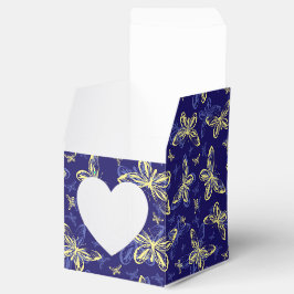 Niedliches Blau und Gelb Schmetterling Illustriert Geschenkschachtel