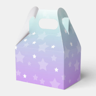 Niedliches Blau und Lila Sterne Gefälligkeitsbox Geschenkschachtel