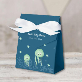 Niedliches Blau und Türkis unter der Meeresqualle Geschenkschachtel
