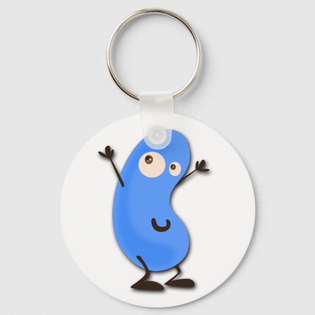 Niedliches Blaubeermonster Schlüsselanhänger (Vorderseite)