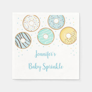 Niedliches Blauer Donut-Baby Serviette