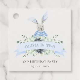 Niedliches blaues Aqua Bunny Folies jedes Alter Ge Geschenkanhänger