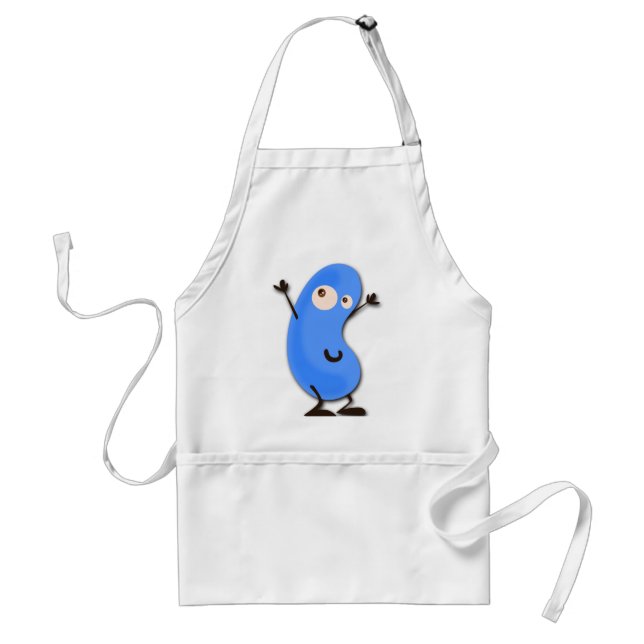 Niedliches blaues Bohnen-Monster Schürze (Vorne)