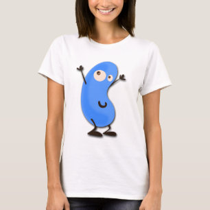 Niedliches blaues Bohnen-Monster T-Shirt
