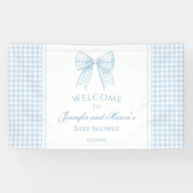 Niedliches blaues Bugband Babydusche Begrüßung Ban