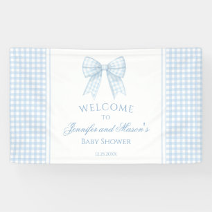 Niedliches blaues Bugband Babydusche Begrüßung Ban Banner
