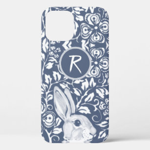 Niedliches Blaues Kaninchen Bunny Floral Delft Mon Case-Mate iPhone Hülle