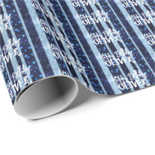 Niedliches blaues Packpapier