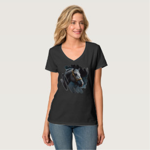 Niedliches blaues Pferd in Rauch & Nebelnebel T-Shirt