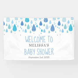 Niedliches blaues Regentropfen Kinderdusche / Spri Banner