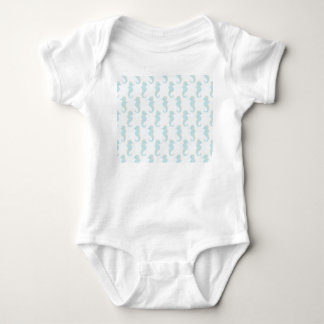 niedliches blaues Seepferd Baby Strampler