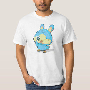 Niedliches blaues Vogel-T-Shirt-lustiger T-Shirt