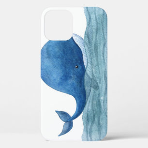 Niedliches Blauwal-Aquarellbild Case-Mate iPhone Hülle