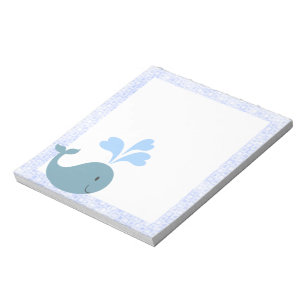 Niedliches Blauwal-Design Notizblock