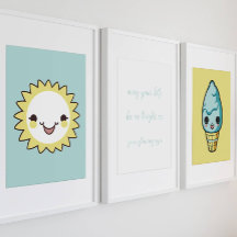 niedliches Blue-Baby-Zitat-Kinderzimmer-Poster