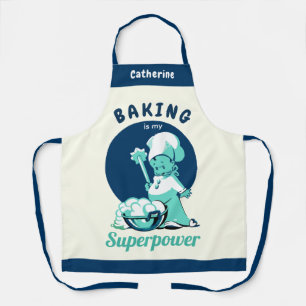 Niedliches Blue Baking ist meine Supermacht mit Na Schürze