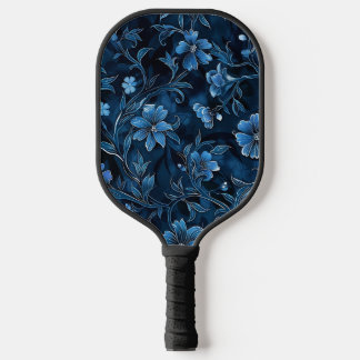Niedliches Blue Floral Übungen Pickleball Paddel Schläger