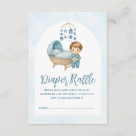 Niedliches Blue Mobile Crib Babybett Windeln Raffe Begleitkarte