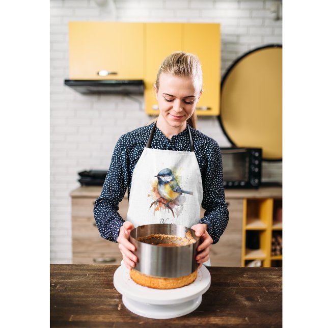 Niedliches Bluetit auf Zweig, Brauch Schürze (Von Creator hochgeladen)