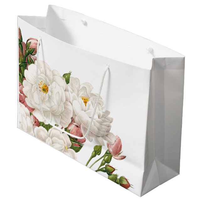 Niedliches Blumen, Blumen Große Geschenktüte (Vorderseite Schrägansicht)