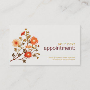 Niedliches Blumenbeauty Salon Terminkarte