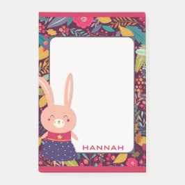 Niedliches Blumenbunny Kaninchen Post-it Klebezettel