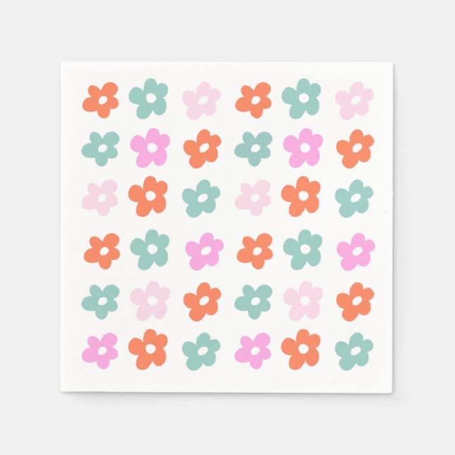 Niedliches Blumenmuster Baby Duschserviette Serviette (Vorderseite)