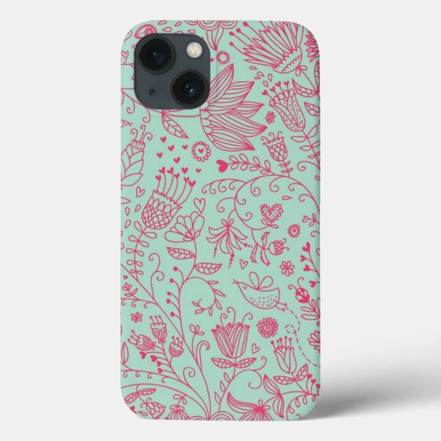 Niedliches Blumenmuster im Sommer Case-Mate iPhone Hülle (Rückseite)