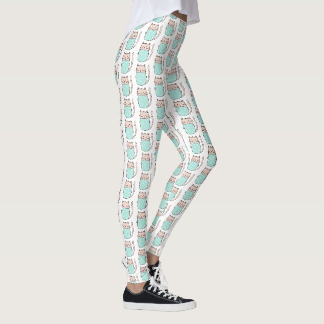 Niedliches Blumenmuster Leggings (Rechts)