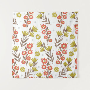 Niedliches Blumenmuster, nahtloser Hintergrund. Wandteppich