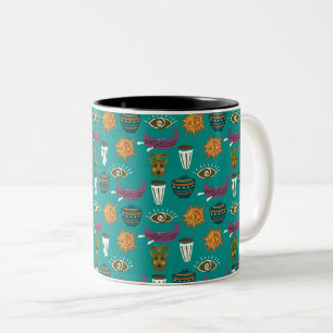 Niedliches Blumenmuster Zweifarbige Tasse