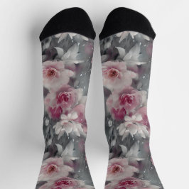 niedliches Blumenrosa gürtlich Socken