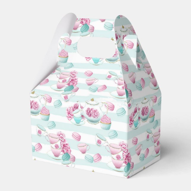 Niedliches Blumentee-Gastgeschenk Geschenkschachtel (Vorderseite)