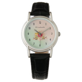 Niedliches Blumenwasser Bouquet Personalisiert Armbanduhr